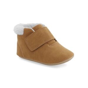 Carter's Tan Baby Booties with White Fleece Lining